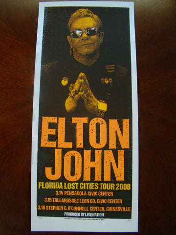 Elton John Florida 08 Print Mafia