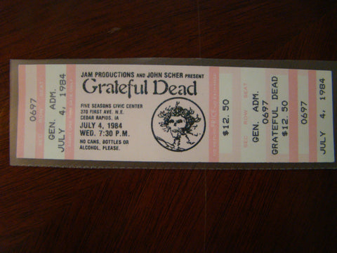 Grateful Dead Cedar Rapids IA. July 4, 1984