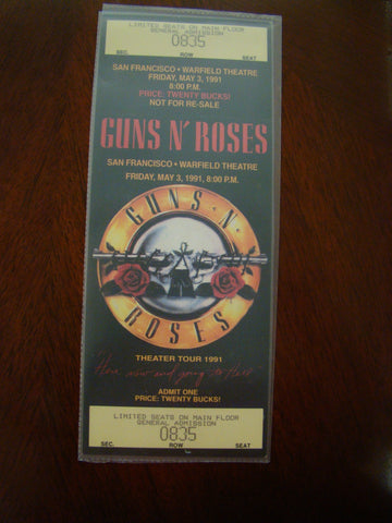 Guns N' Roses Warfield S.F. 1991